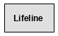 Retângulo horizontal com o texto Lifeline.