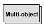 Dois retângulos horizontais sobrepostos com o texto Multi-object.