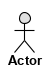 Boneco de palito com o texto Actor.